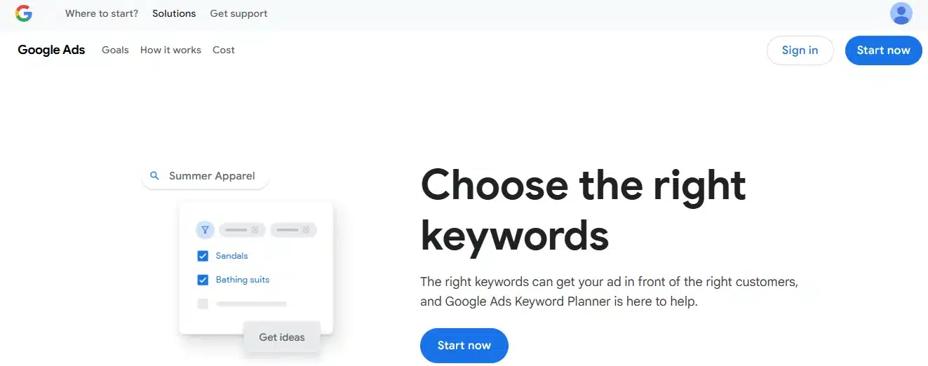 Google Keyword Planner