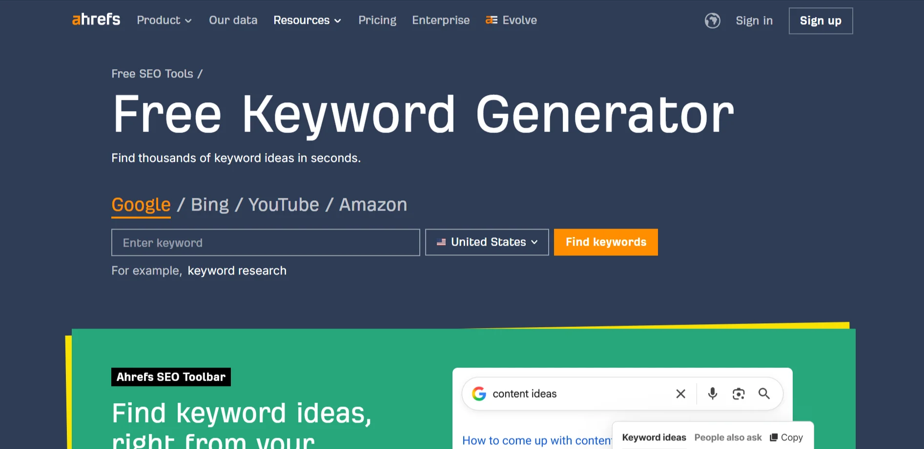 Ahrefs Keyword Explorer