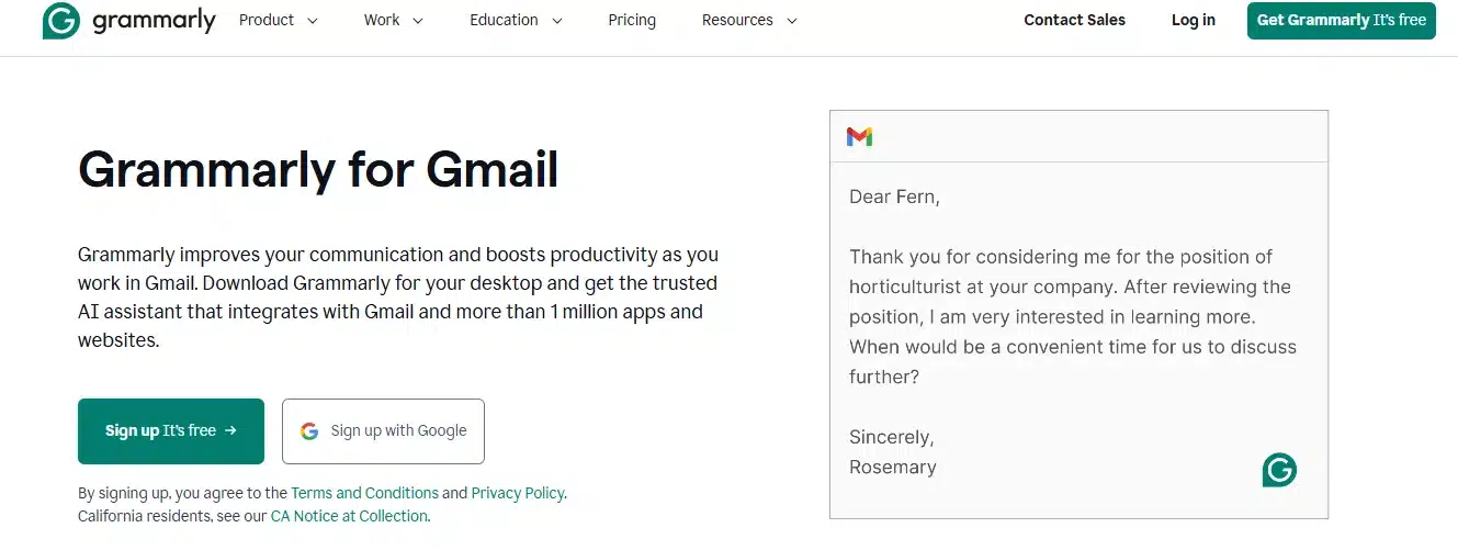 Grammarly for Gmail