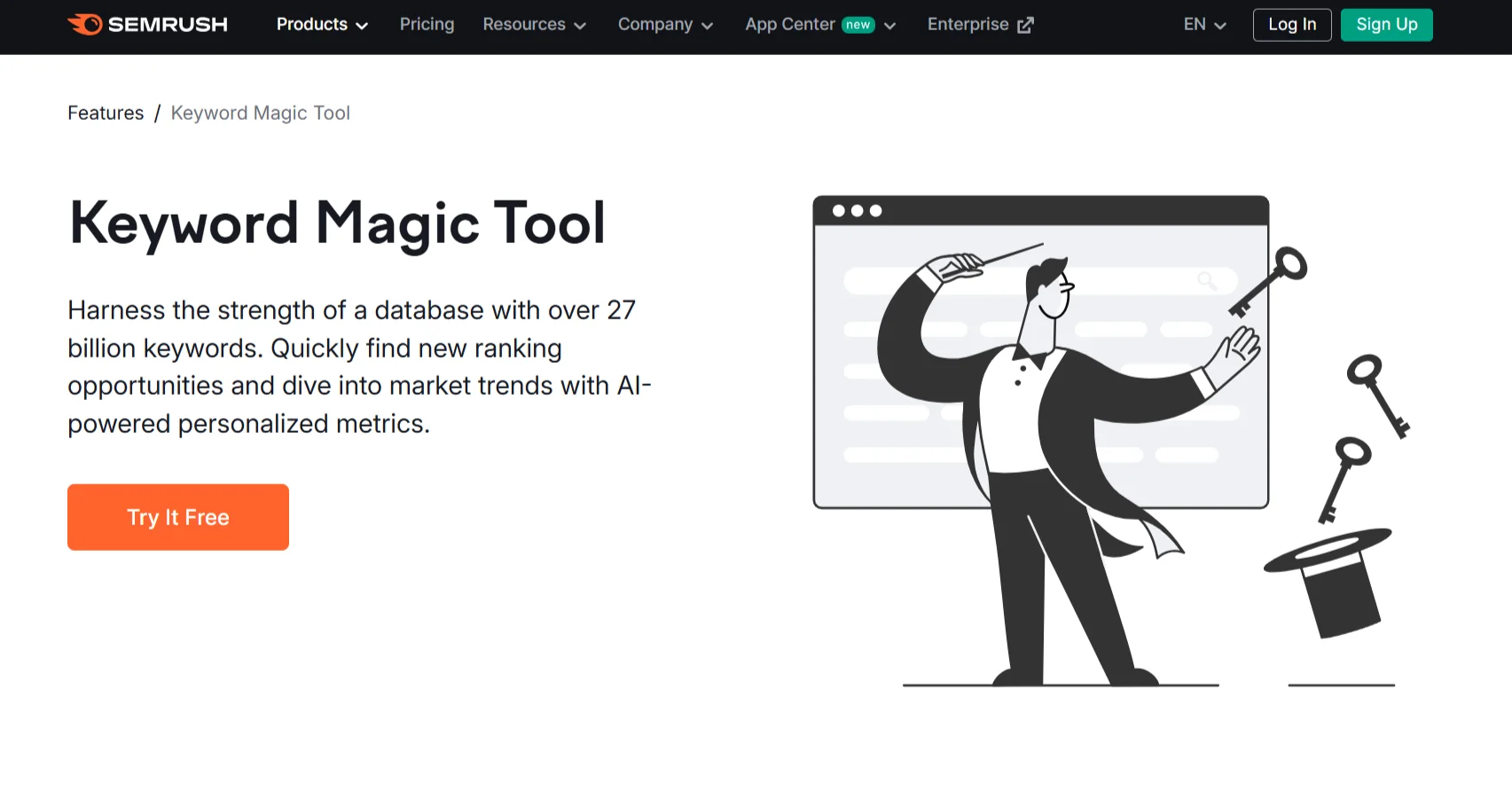 SEMrush Keyword Magic Tool