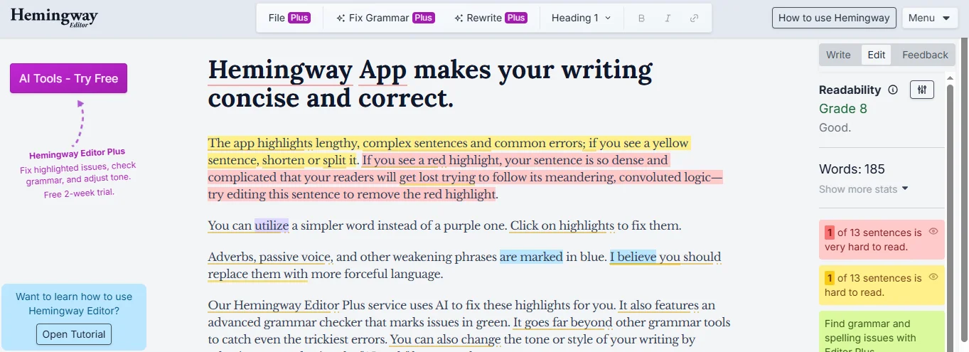 Hemingway Editor