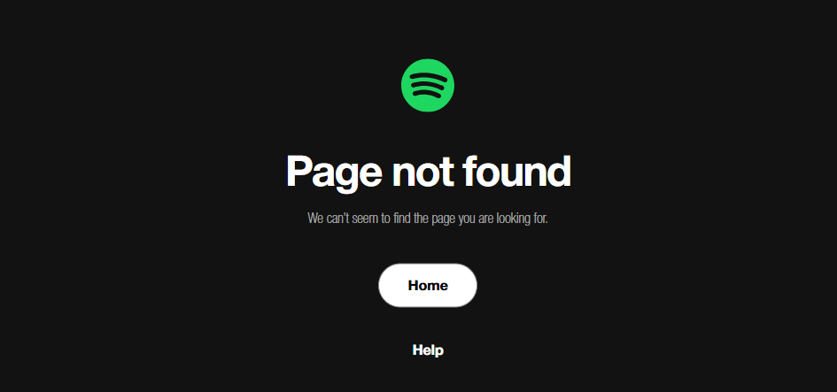 Spotify 404
