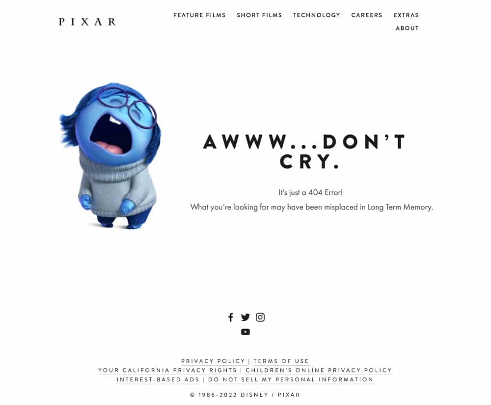 pixar 404 example