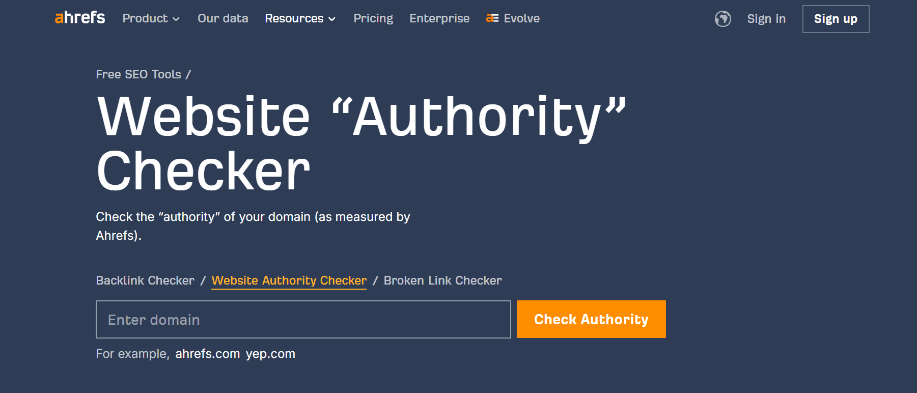 Ahrefs DR checker