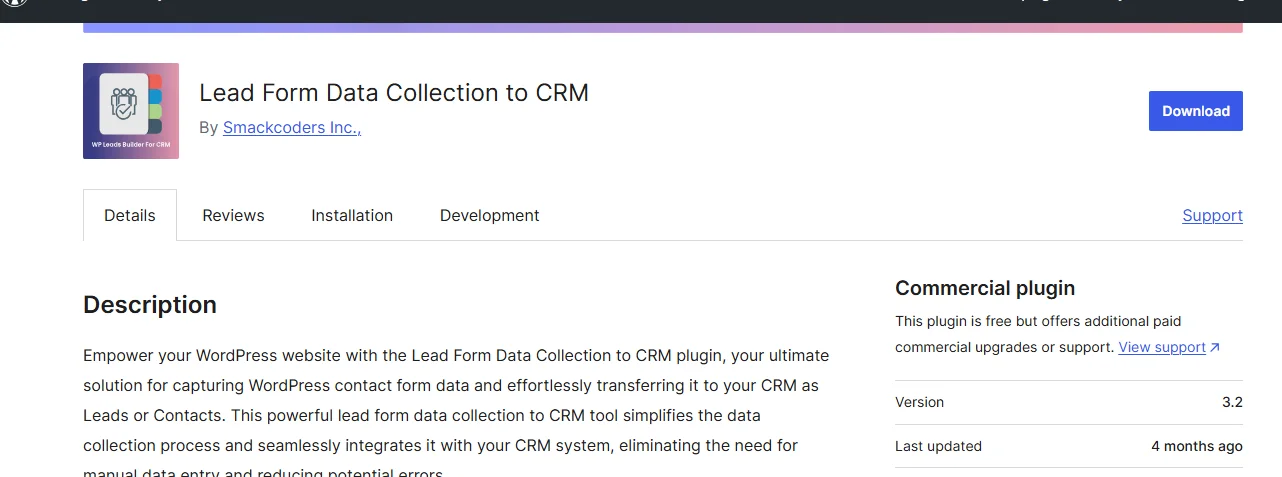 Lead Form Data Collection to CRM