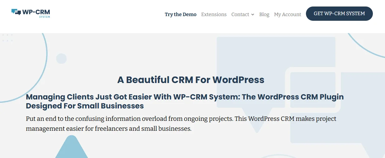 WordPress CRM Plugin (WP-CRM System)