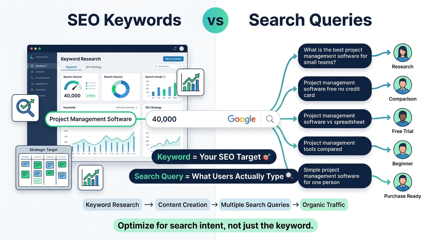 Keywords vs Search Queries