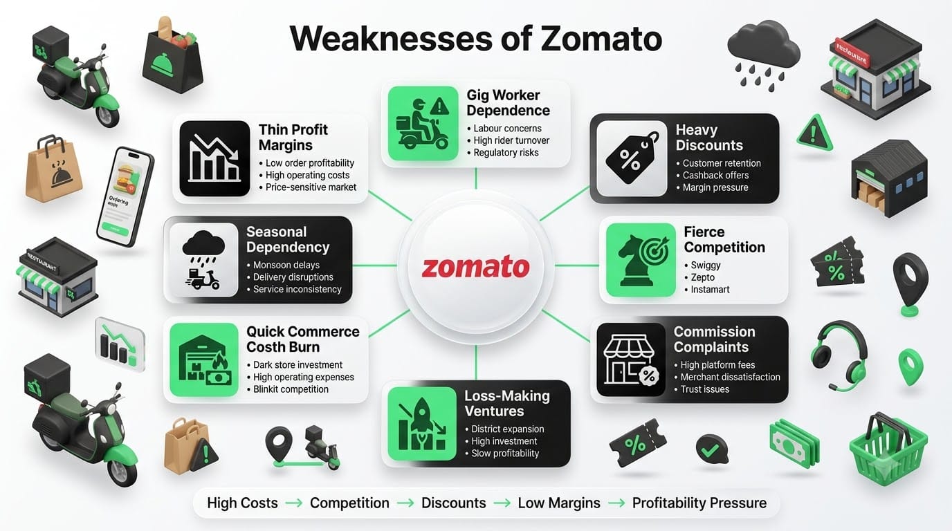 Zomato Weaknesses